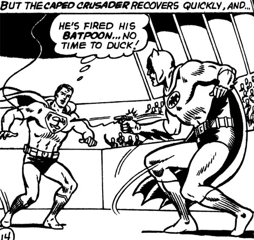 Batman has more Batpoon than he knows what to do with.