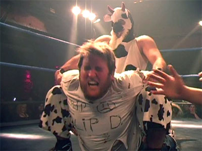 This move, by the way, is referred to as The Stereotypical Camel Clutch. And you know what comes after, Shieky-Baby...
